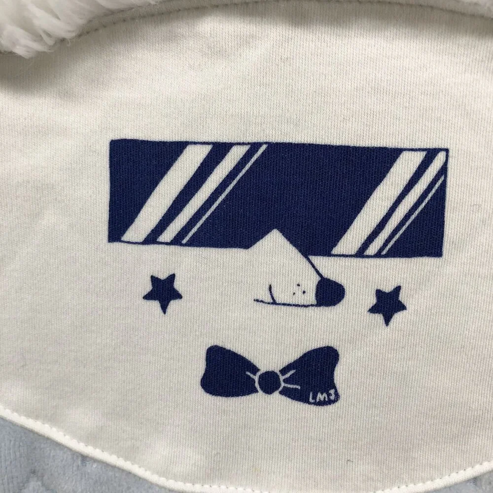 Little Marc Jacobs Footed Pajama‎ One Piece Baby 12M Blue Romper Fleece